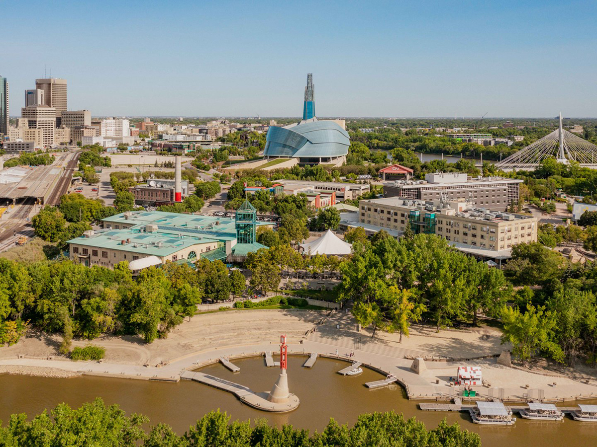 Recognizing Truth and Reconciliation in Winnipeg - Overlooking where the Red and Assiniboine Rivers meet at The Forks (photo Mike Peters)